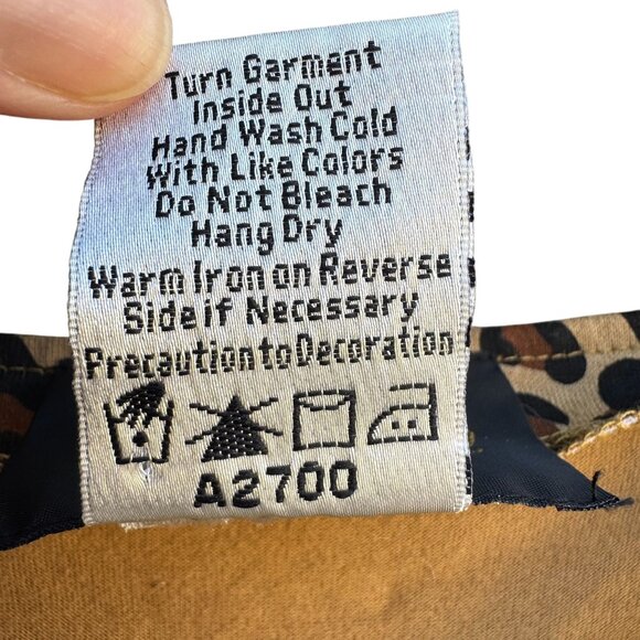 Bob Mackie Wearable Art Vintage Womens Leopard Print Sequin V Neck Knit Blouse M - Picture 9 of 9